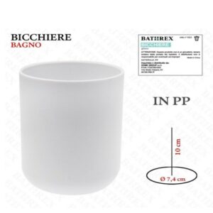BICCHIERE BAGNO BIANCO