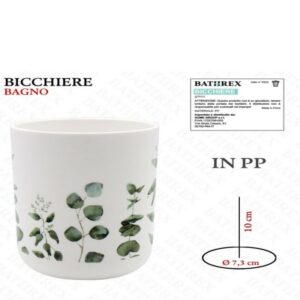 BICCHIERE DA BAGNO CON FOGLIE